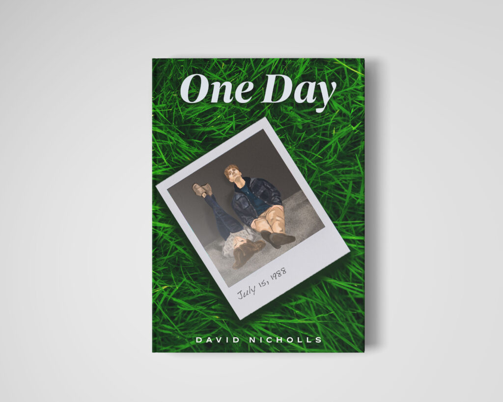 One day book cover design with illustration