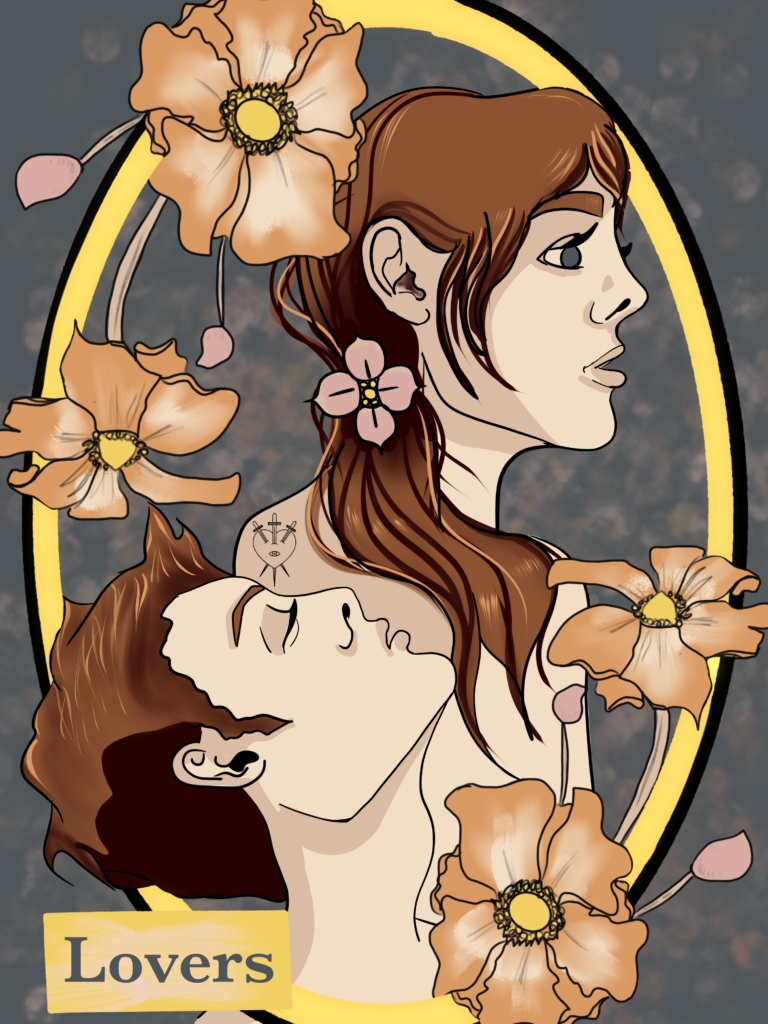 The Lovers Tarot card illustration