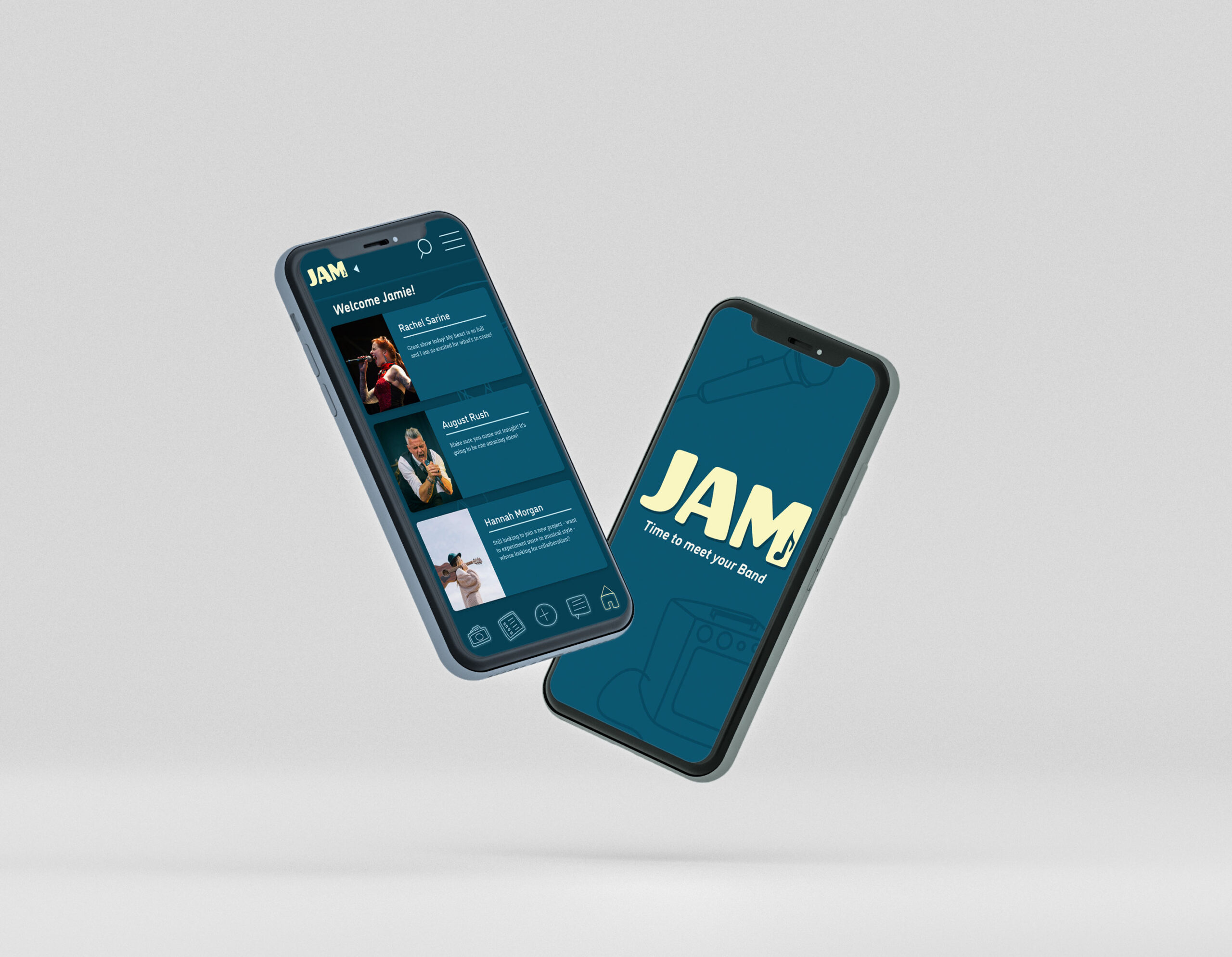 JAM app Mockup